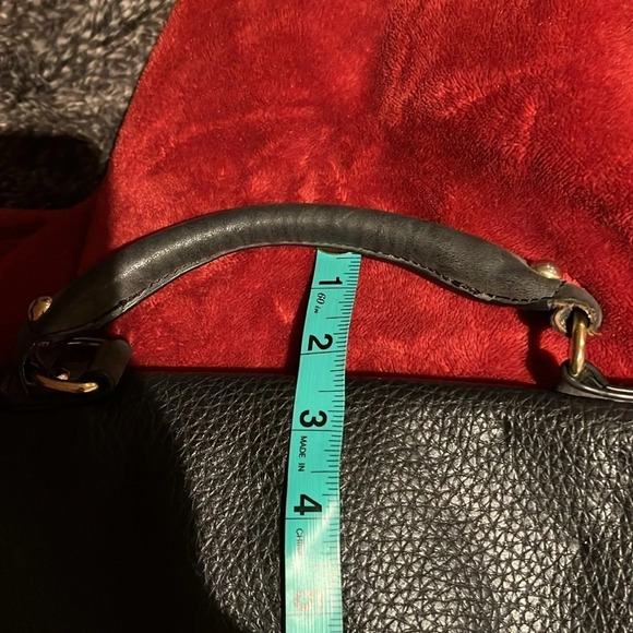 Steve Madden black grey faux leather top handle fold over crossbody bag - Picture 6 of 14